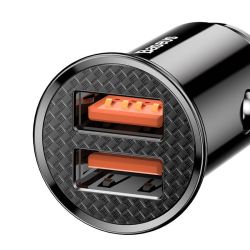  Baseus Baseus Circular auts gyorstlt 2xUSB, QC 3.0, 5A, 30W (fekete)