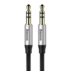  Baseus Baseus Yiven AUX 3,5 mm mini jack audio kbel, 1m (fekete-ezst)