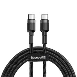  Baseus Baseus Cafule USB-C - USB-C PD 2.0 QC 3.0 kbel, 60 W, 1 m (fekete-szrke)