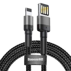  Baseus Baseus Cafule 2,4A 1 m-es Lightning USB-kbel (ktoldalas) (szrke-fekete)