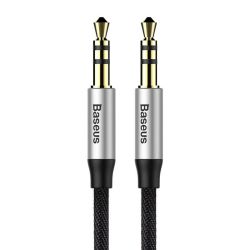  Baseus Baseus Yiven AUX 3,5 mm mini jack audio kbel, 1,5 m (fekete-ezst)