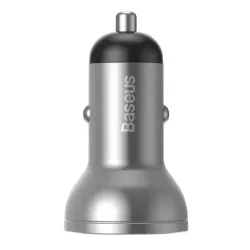  Baseus Baseus auts tlt kijelzvel, 2x USB, 4,8A, 24W (ezst)