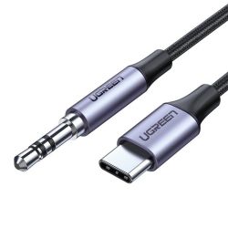  UGREEN 3,5 mm-es mini jack AUX kbel az USB-C UGREEN AV143-hoz, 1 m (fekete)