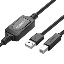  UGREEN UGREEN US122 USB 2.0 A-B nyomtatkbel, 15 m (fekete)