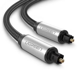  UGREEN UGREEN AV108 Toslink audio optikai kbel, fonott alumnium, 1,5 m (szrke)