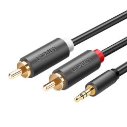  UGREEN UGREEN AV102 2x RCA (Cinch) jack 3,5 mm-es kbel, 1,5m (fekete)