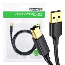  UGREEN UGREEN US135 USB 2.0 AB nyomtatkbel, aranyozott, 3 m (fekete)