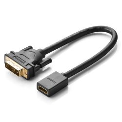  UGREEN UGREEN 20118 DVI-HDMI adapter, 15 cm (fekete)