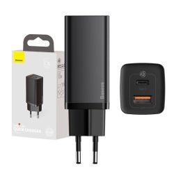  Baseus Baseus GaN2 Lite fali tlt, USB + USB-C, 65 W, EU (fekete)