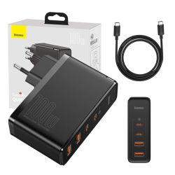  Baseus Baseus GaN2 Pro fali tlt, 2x USB + 2x USB-C, 100W, EU (fekete)