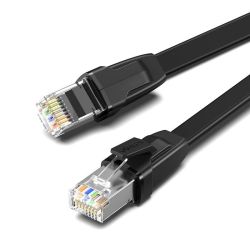  UGREEN UGREEN NW134 Lapos hlzati kbel fm csatlakozkkal, Ethernet RJ45, Cat.8, U/FTP, 5m (fekete)