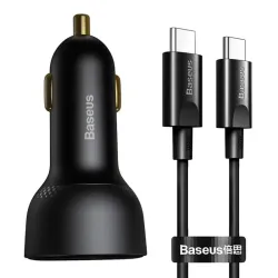  Baseus Baseus Superme USB auts tlt, USB-C, 100W + USB-C kbel (fekete)
