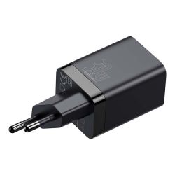  Baseus Baseus Super Si Pro gyorstlt USB + USB-C, 30W (fekete)