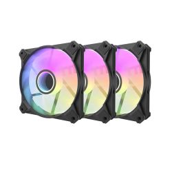  Darkflash Darkflash INF8 ARGB szmtgpes ventiltor 3 az 1-ben szett, 120x120 (fekete)