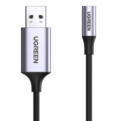  UGREEN UGREEN CM477 Audi adapter, USB 3,5 mm-es mini jack 3,5 mm-es AUX csatlakoz (szrke)