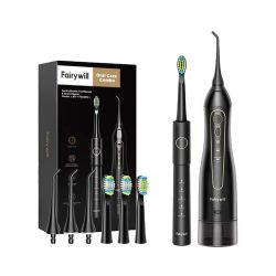  FairyWill FairyWill FW-5020E + FW-E11 Sznikus fogkefe fejkszlettel s szjzuhannyal (fekete)