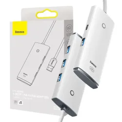  Baseus Baseus Lite Series 4 az 1-ben USB Hub - 4x USB 3.0, 25 cm (fehr)