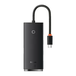 Baseus Baseus Lite Series 4 az 1-ben hub, USB-C - 4x USB 3.0 + USB-C, 25cm (fekete)