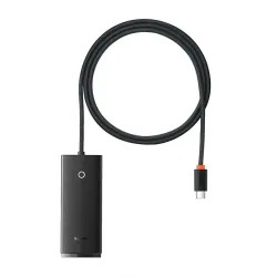  Baseus Baseus Lite Series 4 az 1-ben hub, USB-C - 4x USB 3.0 + USB-C, 1m (fekete)