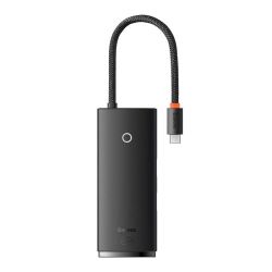  Baseus Baseus Lite Series 6 az 1-ben hub, USB-C - 2x USB 3.0 + USB-C PD + HDMI + SD/TF (fekete)