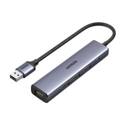  UGREEN UGREEN 5 az 1-ben adapter, USB 4x USB 3.0 (szrke)