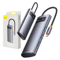  Baseus Baseus Metal Gleam Series 4 az 1-ben hub, USB-C - 4x USB 3.0