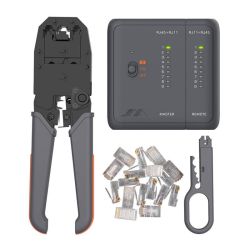  JIMI Home 5-in-1 Kit: Cable Tester, Crimper, Stripping Knife, Case, RJ45 Plugs Jimi Home JM-GTW5N