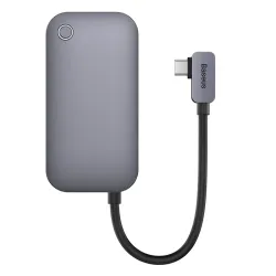  Baseus Baseus PadJoy 4 az 1-ben hub, USB-C - USB 3.0 + HDMI + USB-C PD + mini jack 3,5 mm (szrke)
