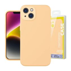  Baseus Baseus Liquid Silica iPhone 14 Plus Tok, vegflia s tisztt kszlet (srga)