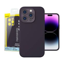  Baseus Baseus Liquid Silica iPhone 14 Pro Tok, vegflia s tisztt kszlet (sttlila)