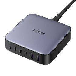  UGREEN UGREEN 200 W-os hlzati tlt, 2xUSB-A, 4xUSB-C, GaN (fekete)