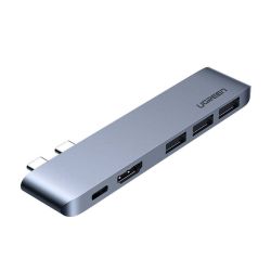  UGREEN UGREEN Adapter Hub, 2XUSB-C, 3x USB 3.0, HDMI