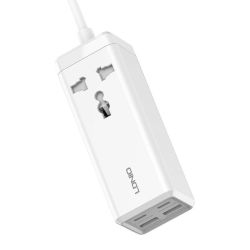  LDNIO Power strip with 1 AC socket, 2x USB, 2x USB-C LDNIO SC1418, EU/US, 2500W (white)