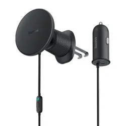  Baseus Baseus CW01 Mgneses auts telefontart szellzrcsra auts tltvel, USB-C, 15W + 25W (fekete)