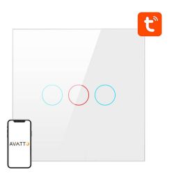  Avatto Smart Light Switch ZigBee Avatto ZTS02-EU-W3 3 Way TUYA (white)