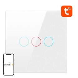  Avatto Smart Light Switch ZigBee Avatto LZTS02-EU-W3 3 Way No Neutral TUYA (white)