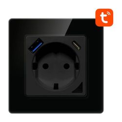  Avatto Smart WiFi Wall Socket Avatto N-WOT10-USB-B TUYA USB USB-C (black)