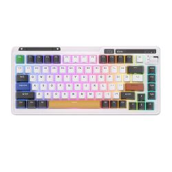  Royal Kludge Royal Kludge KZZI K75 pro RGB vezetk nlkli mechanikus billentyzet, Moment Switch (fekete s fehr)