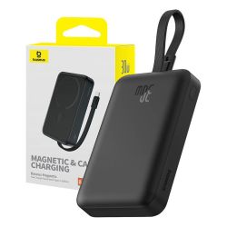  Baseus Baseus MagSafe Magnetic Mini Powerbank 10000mAh, USB-C, 30W (fekete)