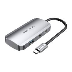  Vention USB-C USB-C dokkollloms, 3x USB3.0, PD 0.15m Vention TNDHB, szrke