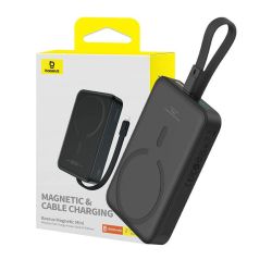 Baseus Baseus Magnetic Mini Powerbank, 10000mAh, Lightning, 20W, MagSafe (fekete)