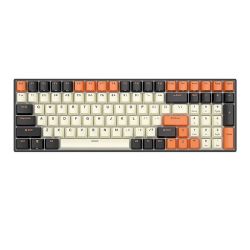  Royal Kludge Royal Kludge RK100 RGB mechanikus billentyzet, barna kapcsol (fekete s narancssrga)