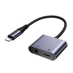  Joyroom 2 az 1-ben audio adapter Joyroom SY-L01 Lightning 3.5mm + Lightning (fekete)