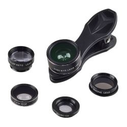  APEXEL Mobile lens kit APEXEL APL-DG5H 5 in 1 universal (black)