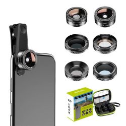  APEXEL Mobile lens kit APEXEL APL-DG6V2 6 in 1 universal (black)