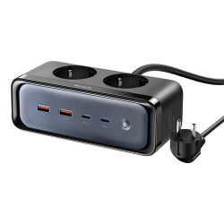  Mcdodo Power strip with 2 outlets 6in1, 2x USB-C, 2x USB-A Mcdodo CH-4610, EU (black)