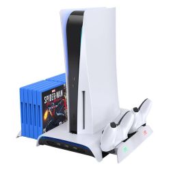  KiwiHome PS5 Cooling Station  and Dual Controller Charger Kiwi Home PB01 White