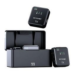  BlitzWolf BlitzWolf BW-SX63 vezetk nlkli mikrofon, 1000mAh (fekete)