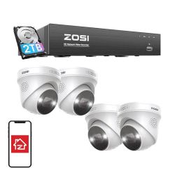 ZOSI IP Camera ZOSI C225 4 pcs WiFi 5MP + NVR 8ch + 2TB HDD