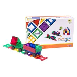  Playmags Mgneses lapok 3D vonat Playmags 153 - 50 db-os kszlet